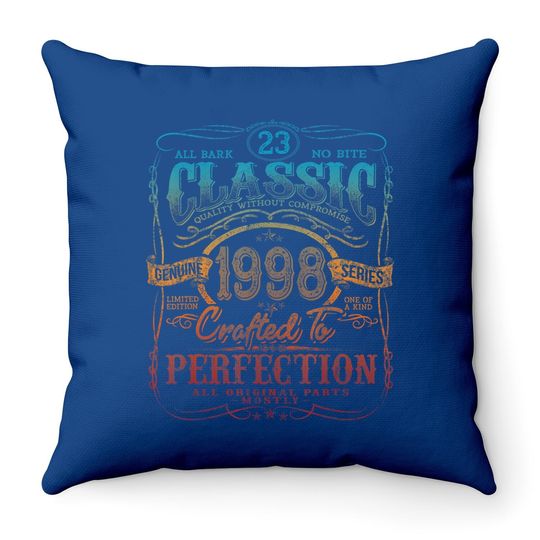 Vintage 1998 Limited Edition  23rd Birthday Throw Pillow