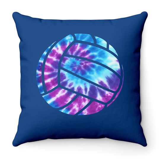 Volleyball Tie Dye Blue Purple Throw Pillownage Throw Pillow