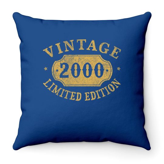 21st Birthday Anniversary Gift Limited 2000 Throw Pillow