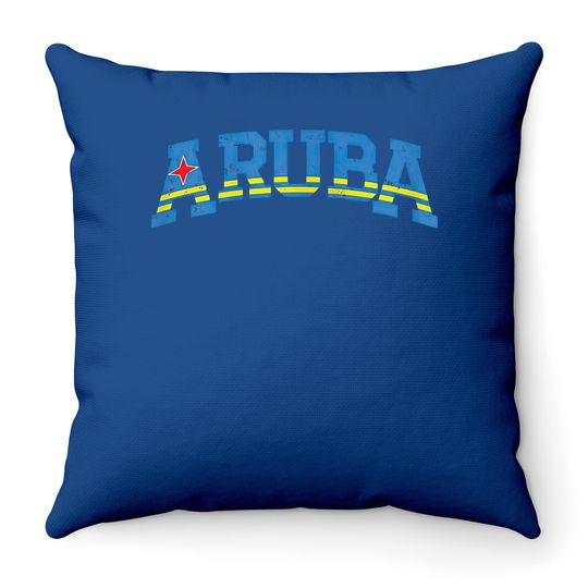 Aruba Sports Design Flag Throw Pillow