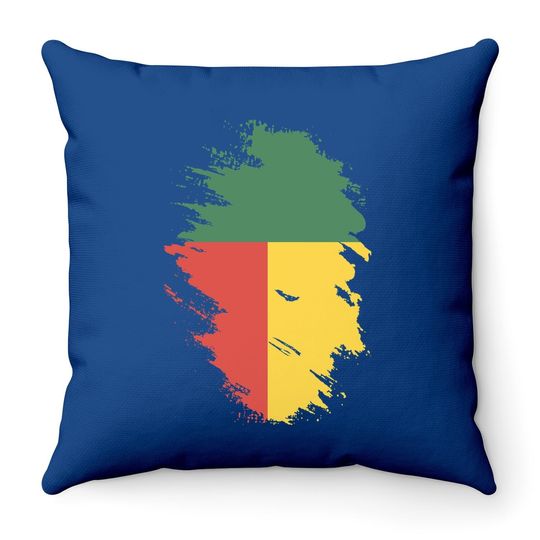 Flag Of Benin Throw Pillow