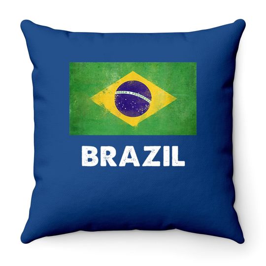 Brazil Flag Throw Pillow
