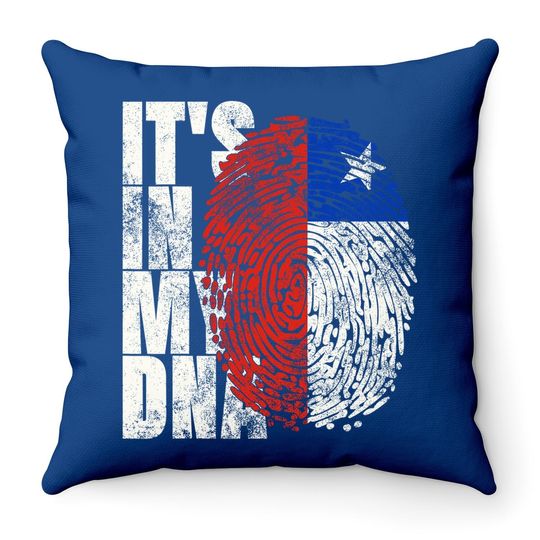 It's In My Dna Chilean Hispanic Gift Cool Chile Flag Throw Pillow