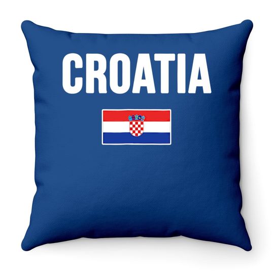Croatia Throw Pillow Flag