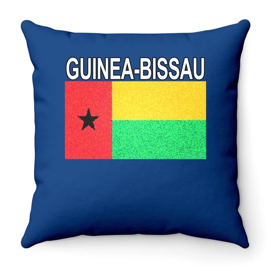 Guinea-bissau Flag Artistic Design Throw Pillow
