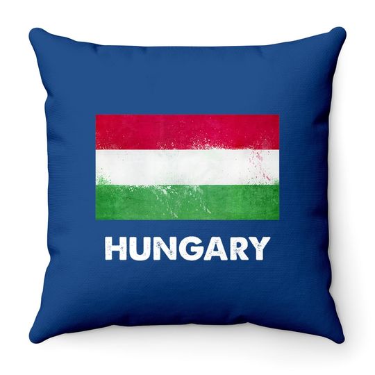 Hungary Flag Throw Pillow