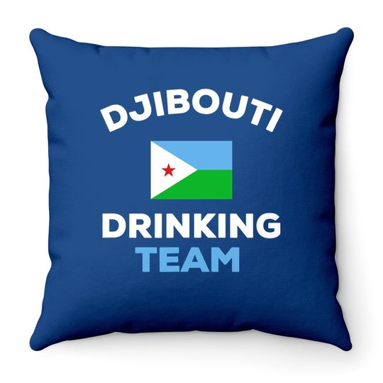 Djibouti Drinking Team Throw Pillow Beer Country Flag Throw Pillow