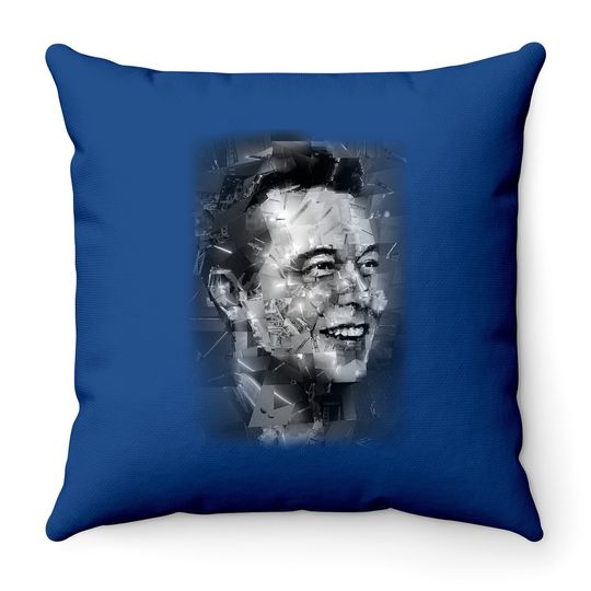 Elon Musk Costume Smoking Throw Pillow