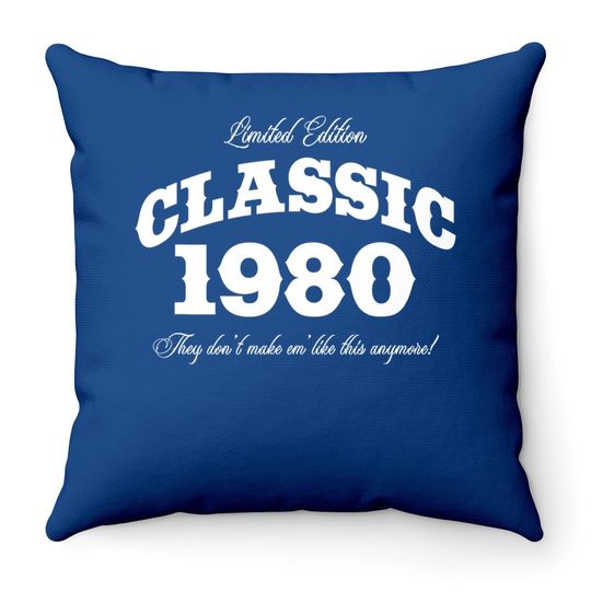 Gift For 41 Year Old: Vintage Classic Car 1980 41st Birthday Throw Pillow
