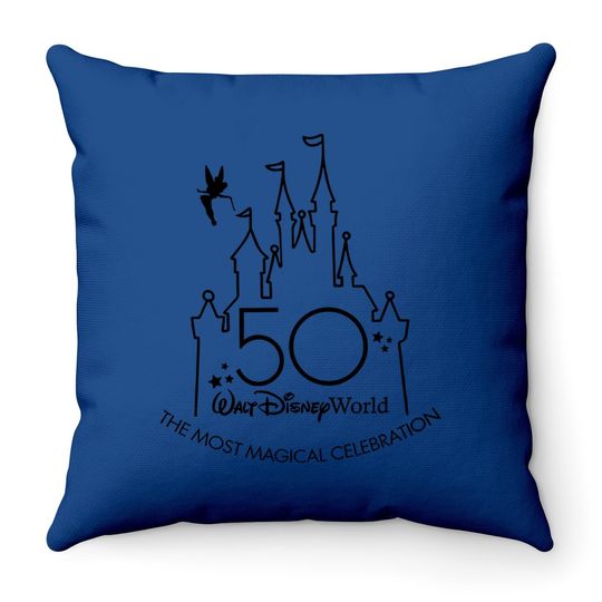 50th Anniversary Celebration For Disney Family Vacationt Throw Pillow