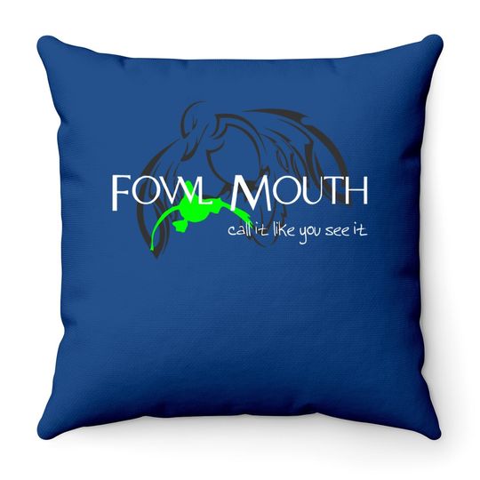 Fowl Mouth Duck Hunting Throw Pillow
