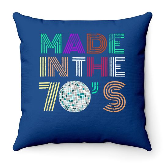 Made In The 70s Seventies Retro Distressed Throw Pillow