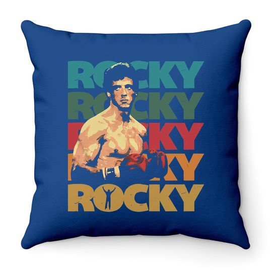Rocky 70's Colors Throw Pillow