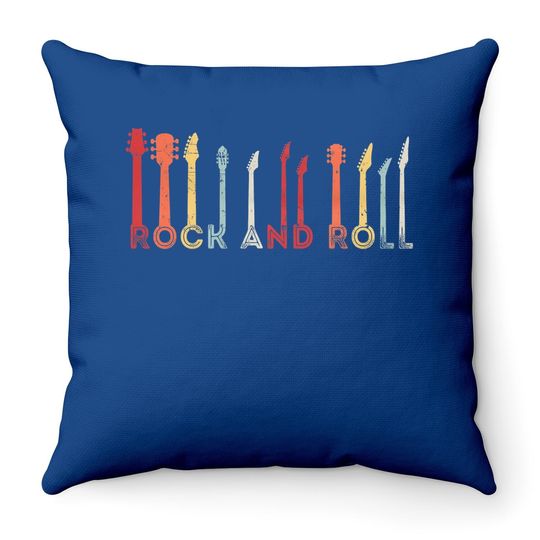 Rock And Roll Vintage Design Concert Band Throw Pillow