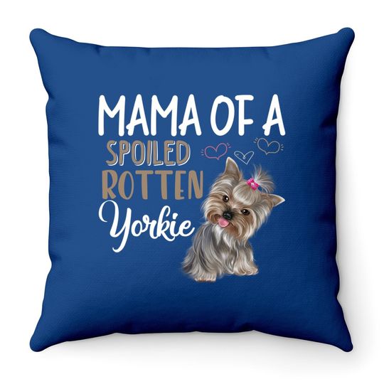 Yorkie Dog Throw Pillow - Yorkie Mom, Dog Lover Gift Throw Pillow