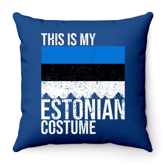 This Is My Estonian Flag Costume For Halloween Throw Pillow