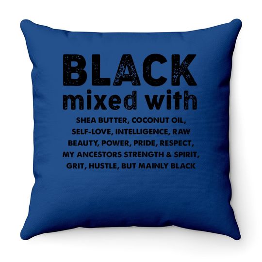 Black Mixed With Shea Butter - Melanin Lover Throw Pillow