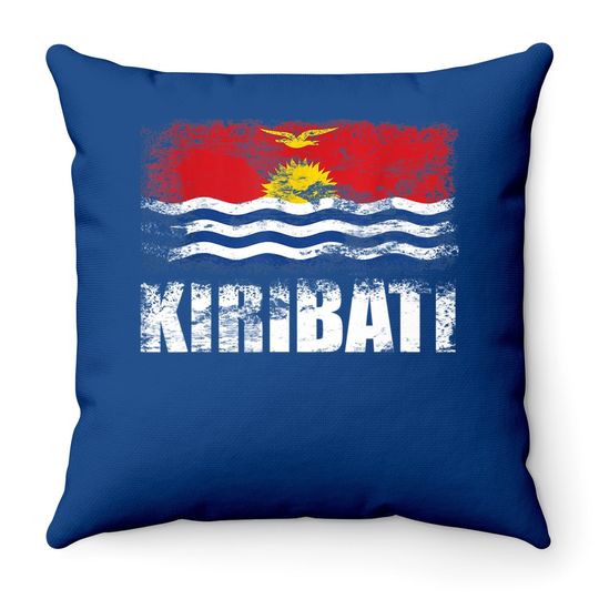 Kiribati Flag Throw Pillow