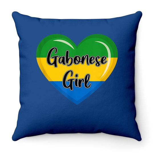 Gabon Flag Throw Pillow For Gabonese Girl Throw Pillow