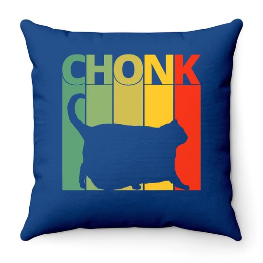 Chonk Cat Meme Throw Pillow | Funny Chonk Big Chungus Throw Pillow