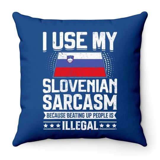 Slovenian Throw Pillow Funny National Proud Throw Pillow