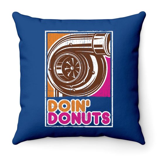 Doin' Donuts - Car Enthusiast Throw Pillow