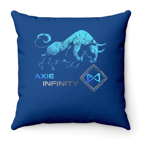 Axie Infinity Crypto Bullrun Axs Shard Token For Video Games Throw Pillow