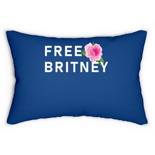 Free Britney Pink Rose Lumbar Pillow