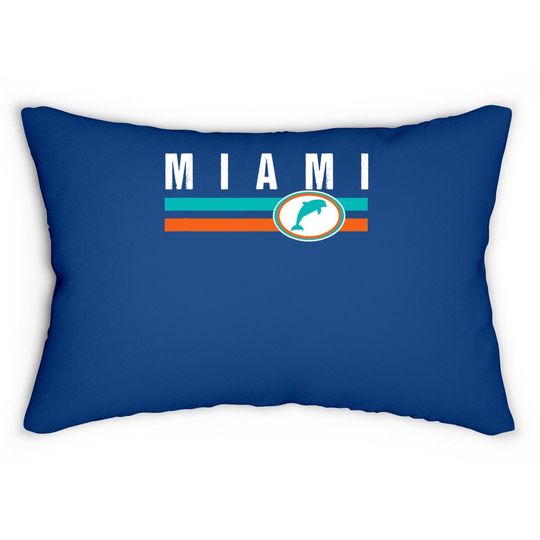 Miami Lumbar Pillow Retro Dolphin