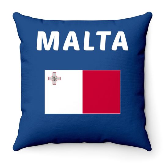 Malta Flag Souvenir Gift Maltese Throw Pillow