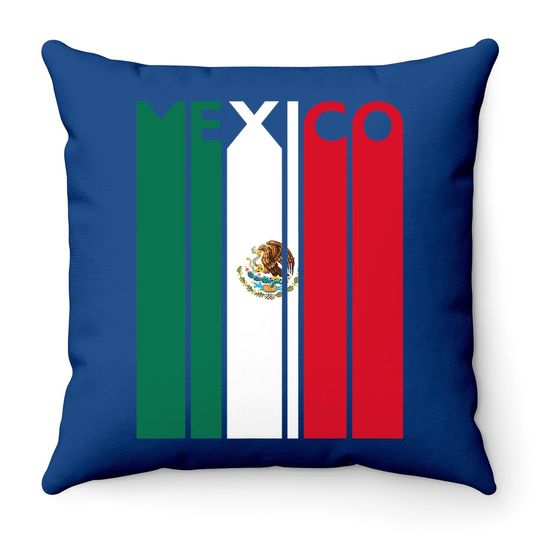 Mexico Throw Pillow Vintage Flag
