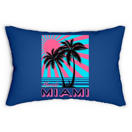 Miami Lumbar Pillow Florida Palm Trees
