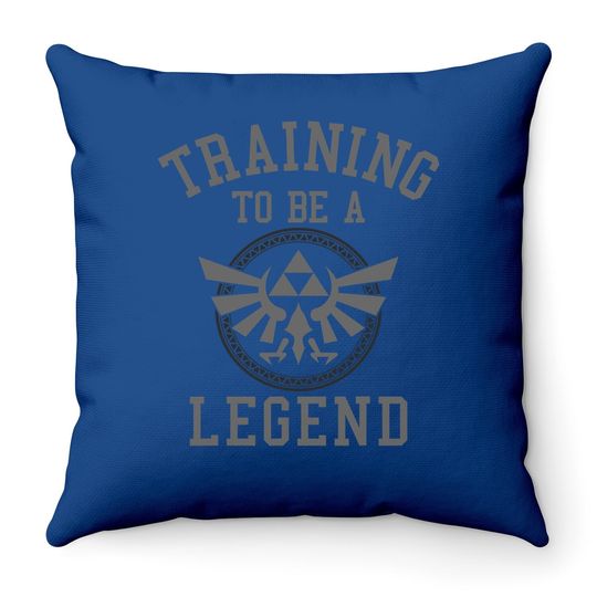 Nintendo Zelda Training To Be A Legend Badge Graphic Throw Pillow
