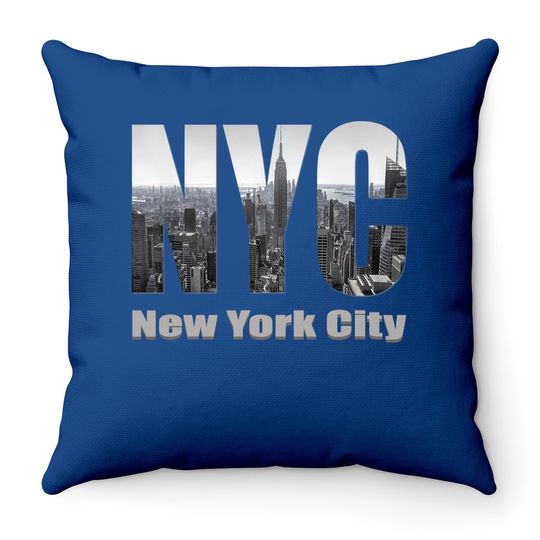 New York City Skyline Nyc Lovers Throw Pillow