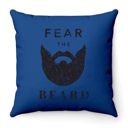 Fear The Beard Vintage Design Throw Pillow