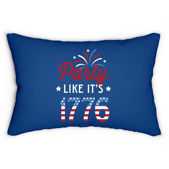 Instant Message Party Like Its 1776 - Short Sleeve Graphic Lumbar Pillow