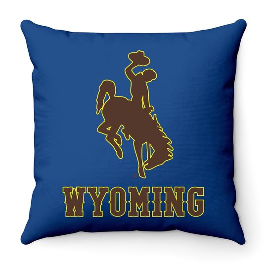 Wyoming Cowboys Apparel Mvp Wyoming Icon Throw Pillow