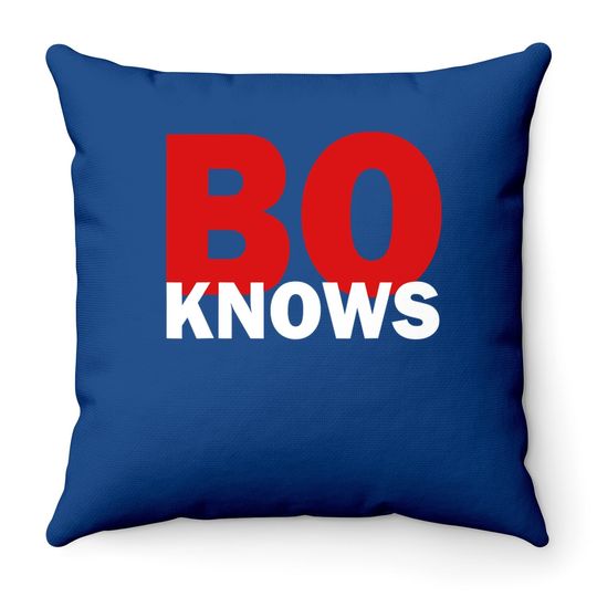 Bo Knows Throw Pillow Throw Pillow