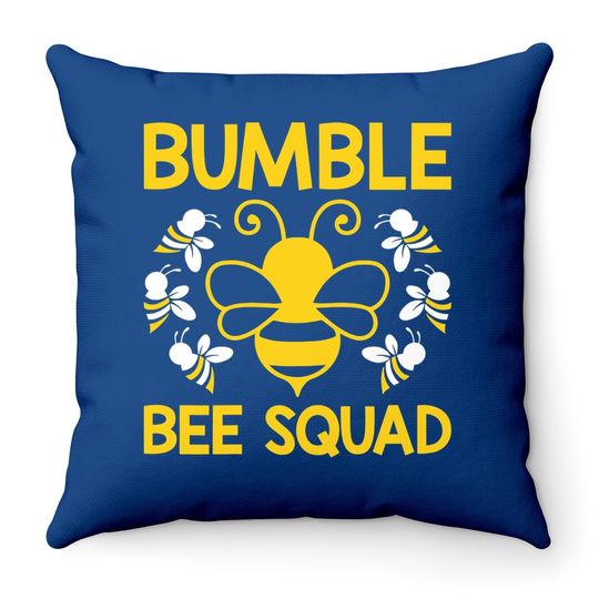 Bumble Bee Squad Team Group Family & Friends Throw Pillow