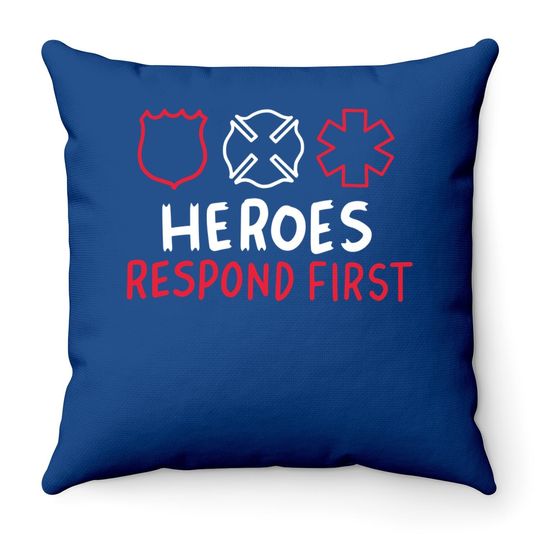 Emergency Medical Responders Hero Appreciation Emergency Throw Pillow