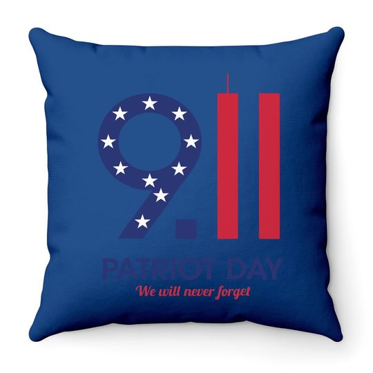 Patriot Day 9.11  we Will Neuer Forget Throw Pillow