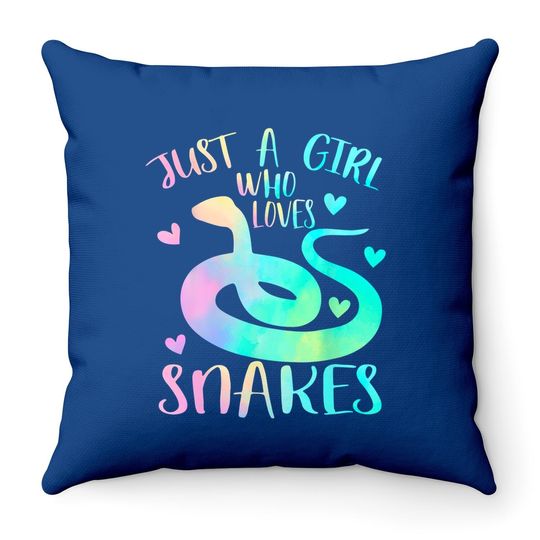 Just A Girl Who Loves Snakes Themed Lover Girls Throw Pillow