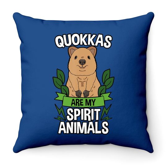 Quokka Spirit Animal Australian Kangaroo Throw Pillow