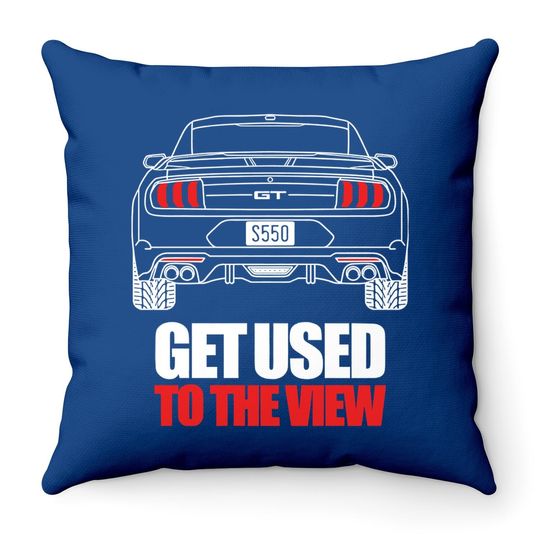 Wheel Spin Addict Mustang Gt S550 Throw Pillow