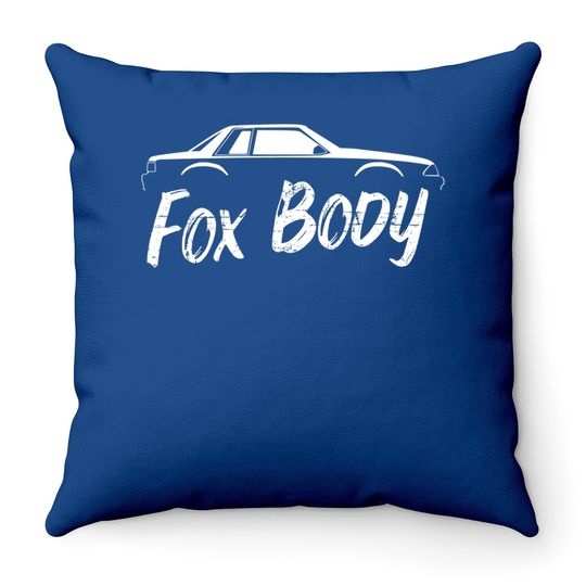 Foxbody Notchback 5.0 American Stang Muscle Car Notcht Throw Pillow