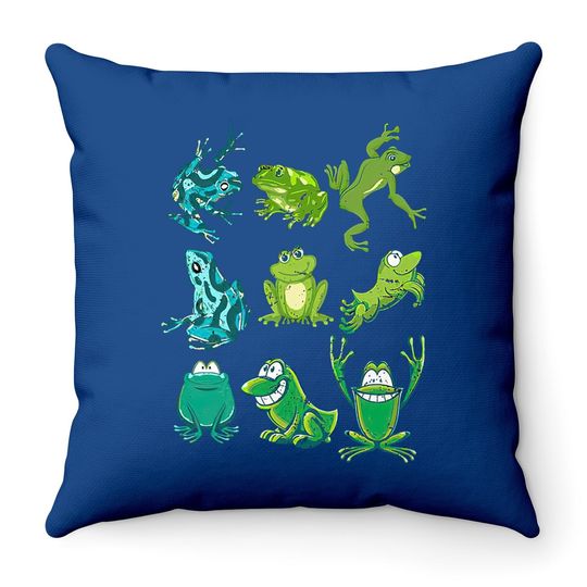 Rainforest Amphibian Gift Idea Cute Frog Throw Pillow
