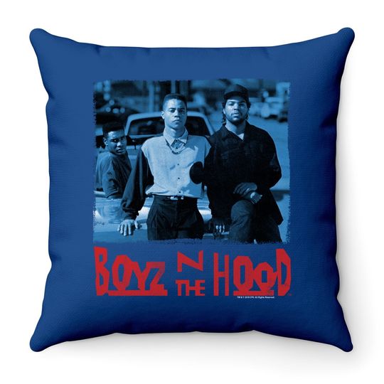 Boyz N The Hood Red And Blue Throw Pillow