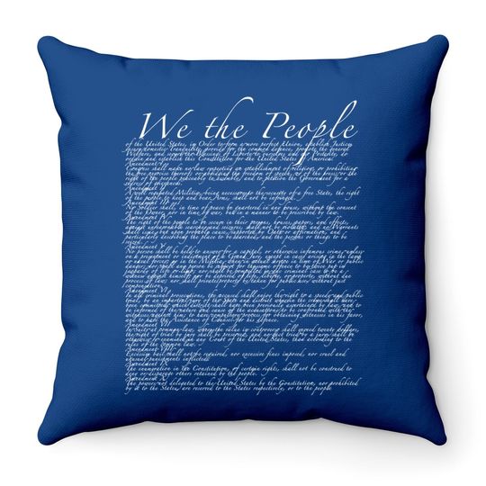 United States Bill Of Rights Us Constitution Throw Pillow