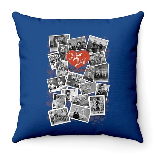 I Love Lucy 65th Anniversary Collage Throw Pillow