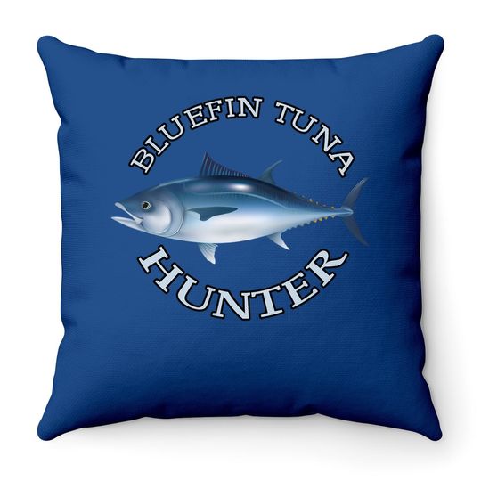 Bluefin Tuna Hunter  saltwater Fishing Throw Pillow